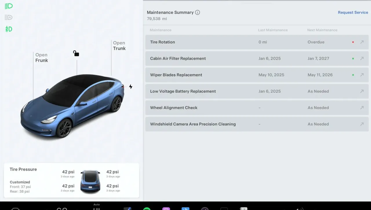 Резюме на поддръжката на Tesla: Цифрови сервизни записи на Tesla