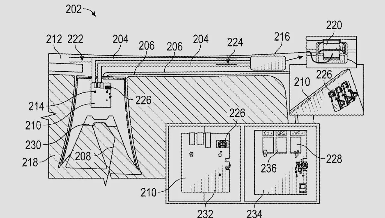 Tesla патентова печатна платка със стъкло, за да опрости окабеляването и корпуса на камерата 